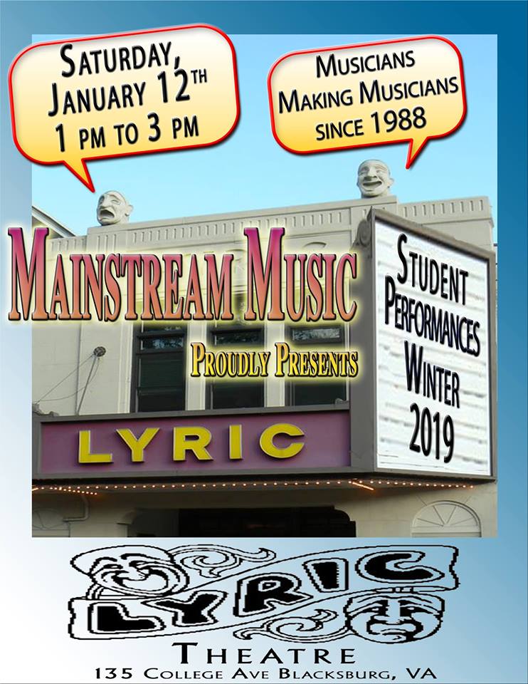 Mainstream Music Student Performances – Winter 2020