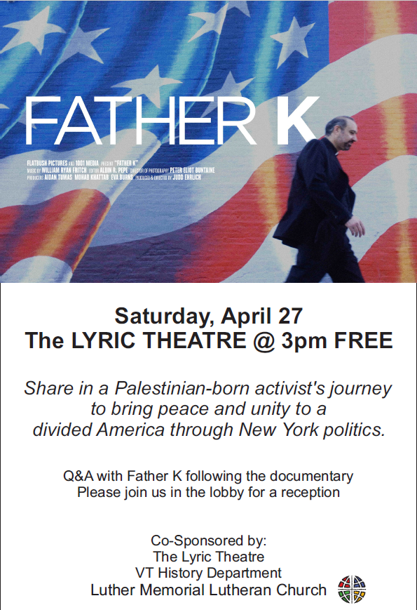 “Father K” The Movie and the Man – Luther Memorial Lutheran Church 2019 Visiting Theologian Series