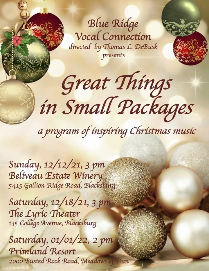 Blue Ridge Vocal Connection presents Great Things in Small Packages